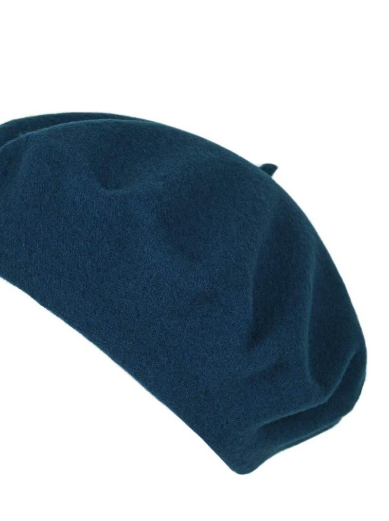 Béret Feutre de Laine Yva - Made in UE Bleu pétrole - Kiabi