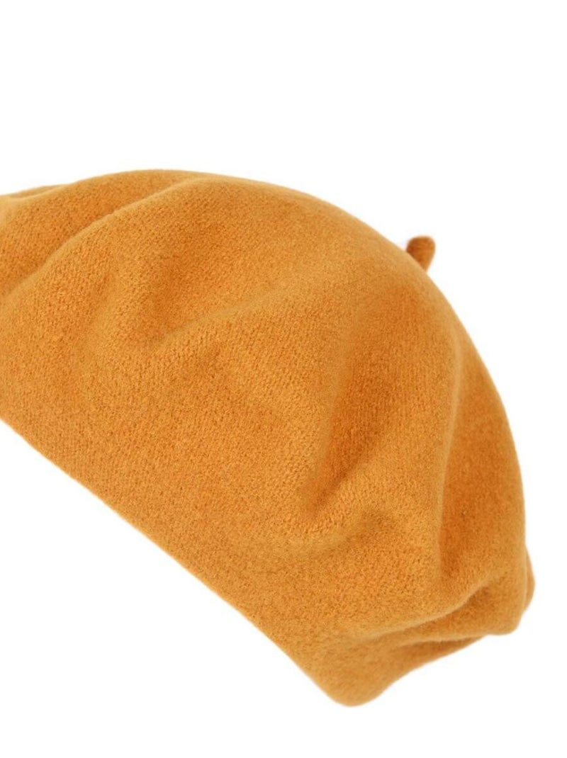 Béret Feutre de Laine Yva - Made in UE Jaune moutarde - Kiabi