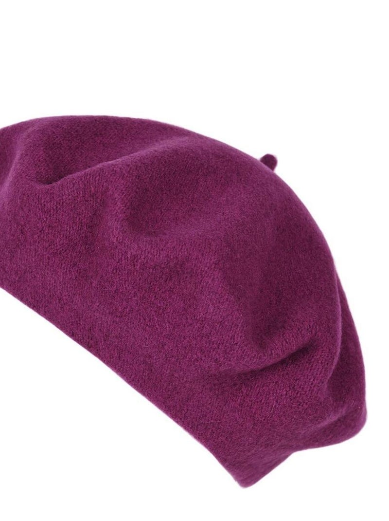 Béret Feutre de Laine Yva - Made in UE Violet aubergine - Kiabi