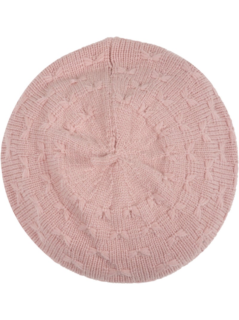 Béret maille soft touch non doublé fille isotoner Rose - Kiabi
