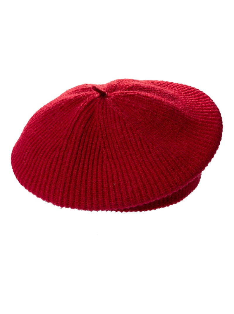 Béret ultra doux, en viscose, extensible et resistant Rouge tomate - Kiabi