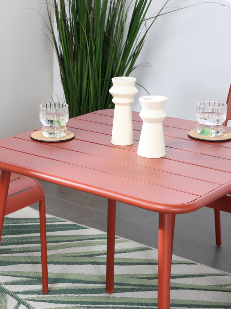 BERGAME - Table de jardin 4 places 70x70cm terracotta Terracotta - Kiabi