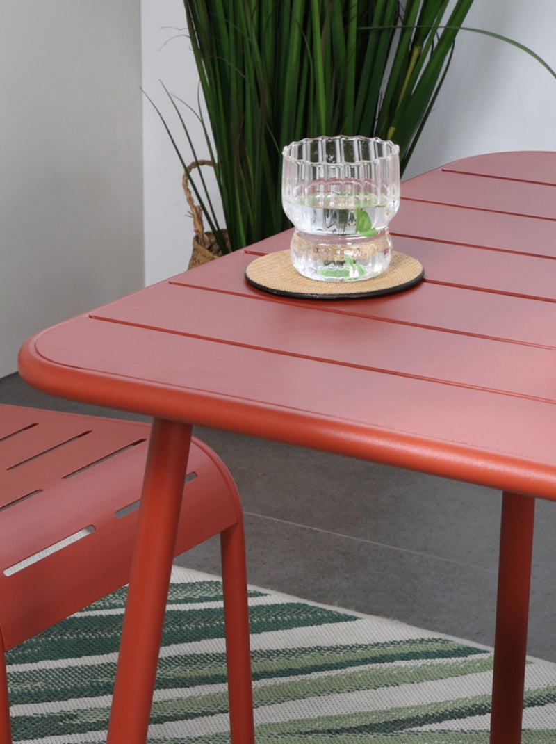 BERGAME - Table de jardin 4 places 70x70cm terracotta Terracotta - Kiabi