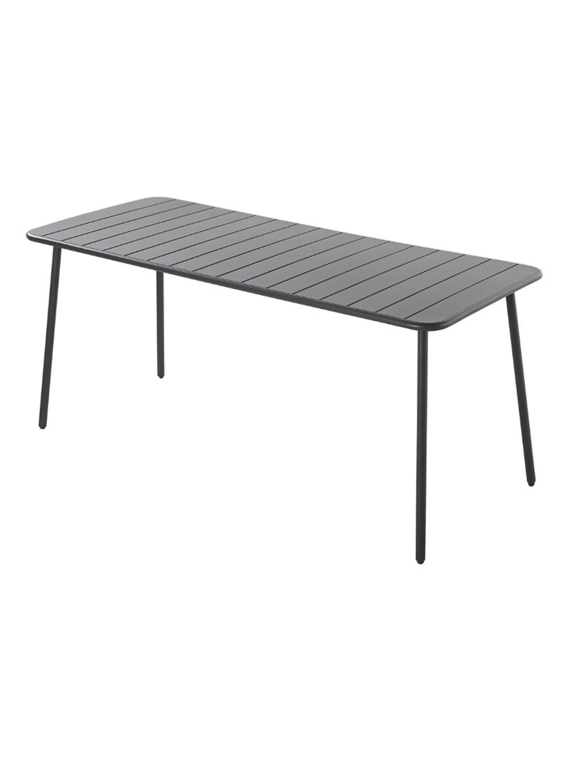 BERGAME - Table de jardin en acier 6 places Gris - Kiabi