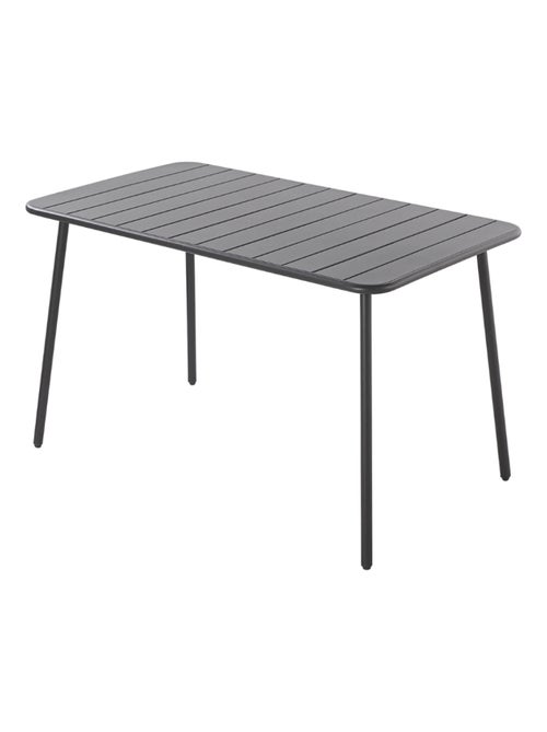 BERGAME - Table en acier 4/6 places gris foncé - Kiabi