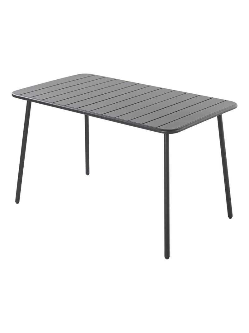 BERGAME - Table en acier 4/6 places gris foncé Gris - Kiabi