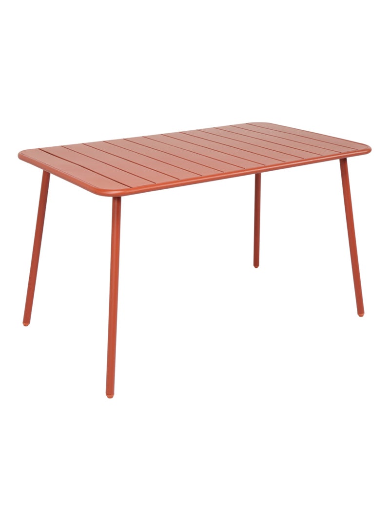 BERGAME - Table salon de jardin repas 4 à 6 places 120x70cm terracotta Terracotta - Kiabi