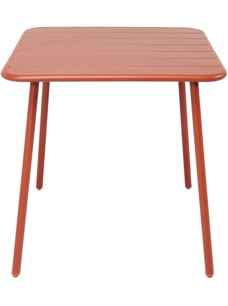 BERGAME - Table salon de jardin repas 4 places 70x70cm terracotta Terracotta - Kiabi