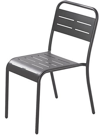 BERGAME -lot de 4 chaises en acier bleu