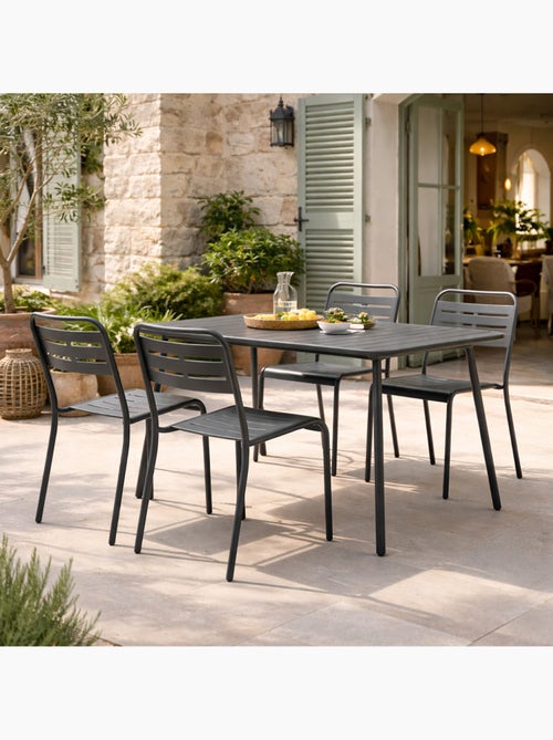 BERGAME Ensemble table de jardin 120 cm et 4 chaises - Kiabi