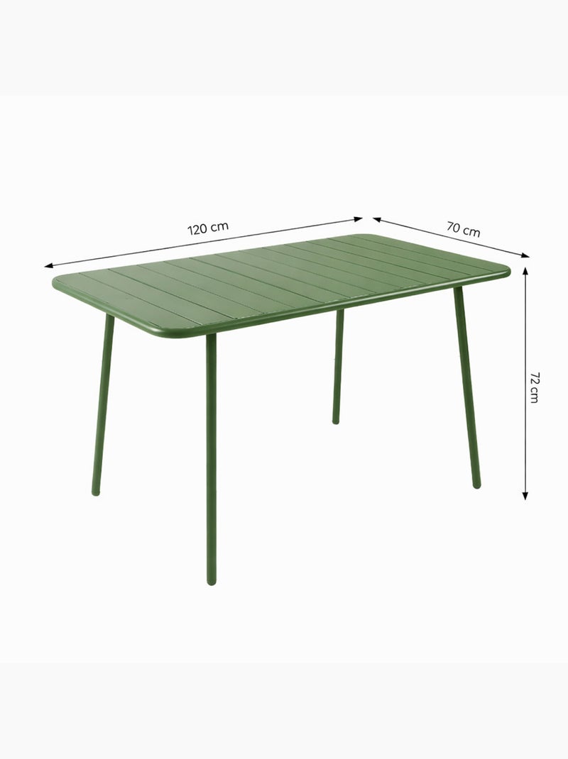 BERGAME Ensemble table de jardin 120 cm et 4 chaises vert Vert - Kiabi