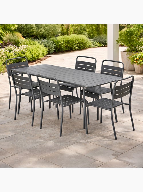 Bergame ensemble table de jardin 160 cm et 6 chaises - Kiabi
