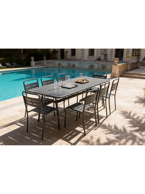 BERGAME Ensemble table de jardin 200 cm et 8 chaises - Kiabi