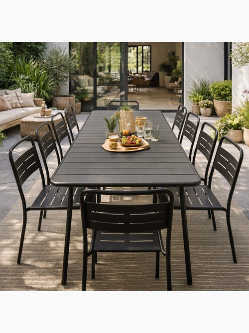 BERGAME Ensemble table de jardin 200 cm et 8 chaises - Kiabi