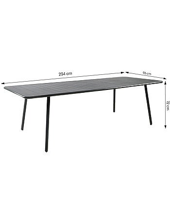 Bergame ensemble table de jardin 234 cm et 10 chaises