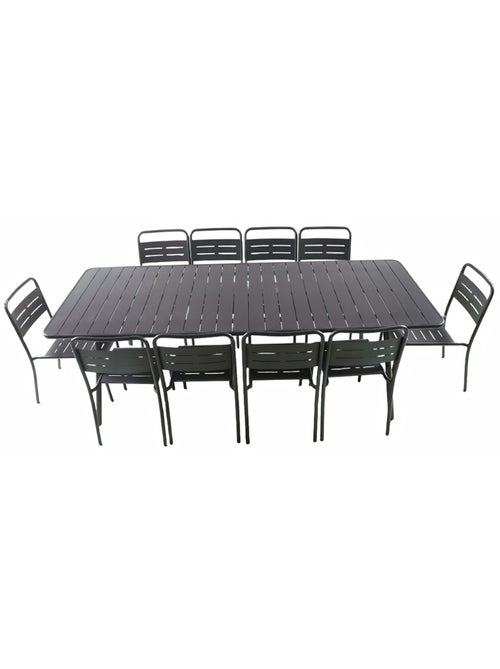BERGAME Ensemble table de jardin 234 cm et 10 chaises - Kiabi BERGAME Ensemble table de jardin 234 cm et 10 chaises - Kiabi
