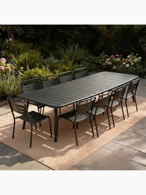 BERGAME Ensemble table de jardin 234 cm et 10 chaises - Kiabi BERGAME Ensemble table de jardin 234 cm et 10 chaises - Kiabi