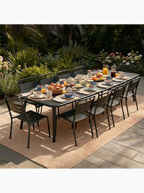 BERGAME Ensemble table de jardin 234 cm et 10 chaises - Kiabi BERGAME Ensemble table de jardin 234 cm et 10 chaises - Kiabi