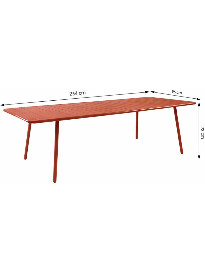 Bergame ensemble table de jardin 234 cm et 10 chaises terracotta Terracotta - Kiabi