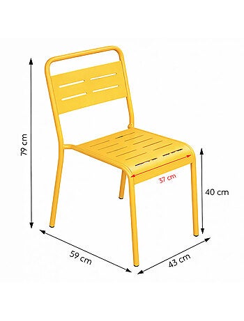 BERGAME Ensemble table de jardin carrée 50cm et 2 chaises vert