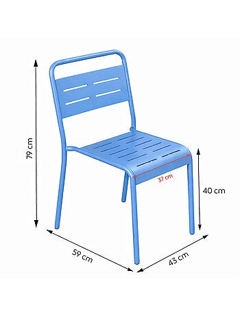 BERGAME Ensemble table de jardin carrée 70cm et 4 chaises vert
