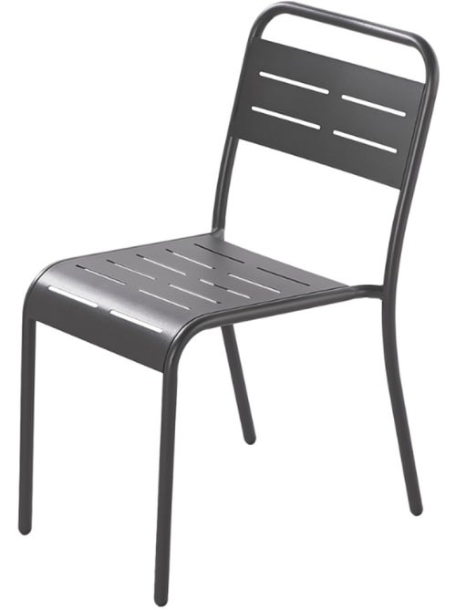 BERGAME Lot de 6 chaises en acier bleu - Kiabi BERGAME Lot de 6 chaises en acier bleu - Kiabi