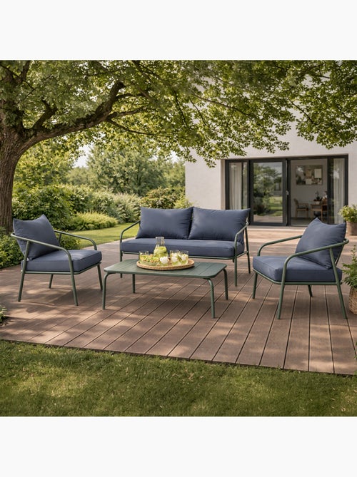 BERGAME Salon de jardin 4 places kaki - Kiabi BERGAME Salon de jardin 4 places kaki - Kiabi