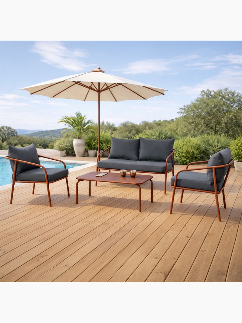 BERGAME Salon de jardin 4 places terracotta Terracotta - Kiabi