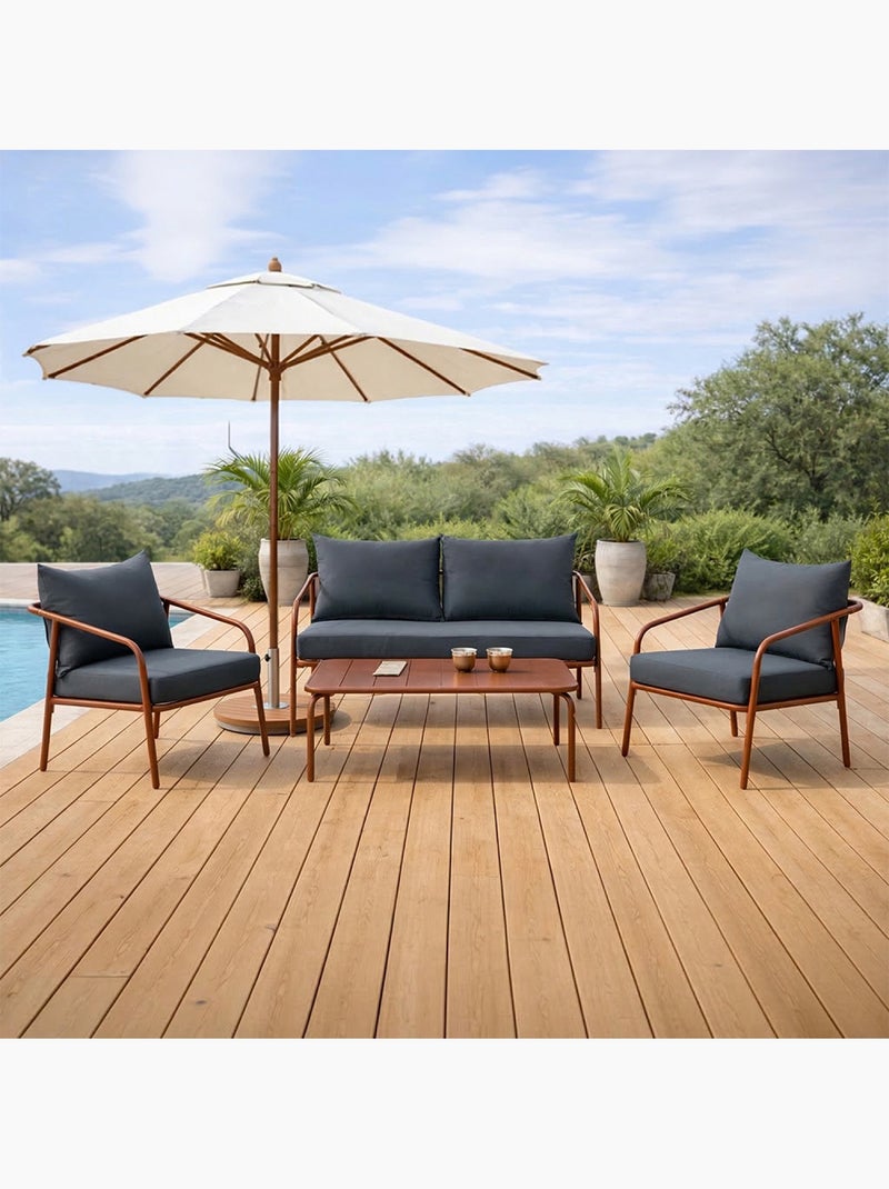 BERGAME Salon de jardin 4 places terracotta Terracotta - Kiabi