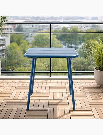 BERGAME Table carrée 2 places 50x50cm jaune