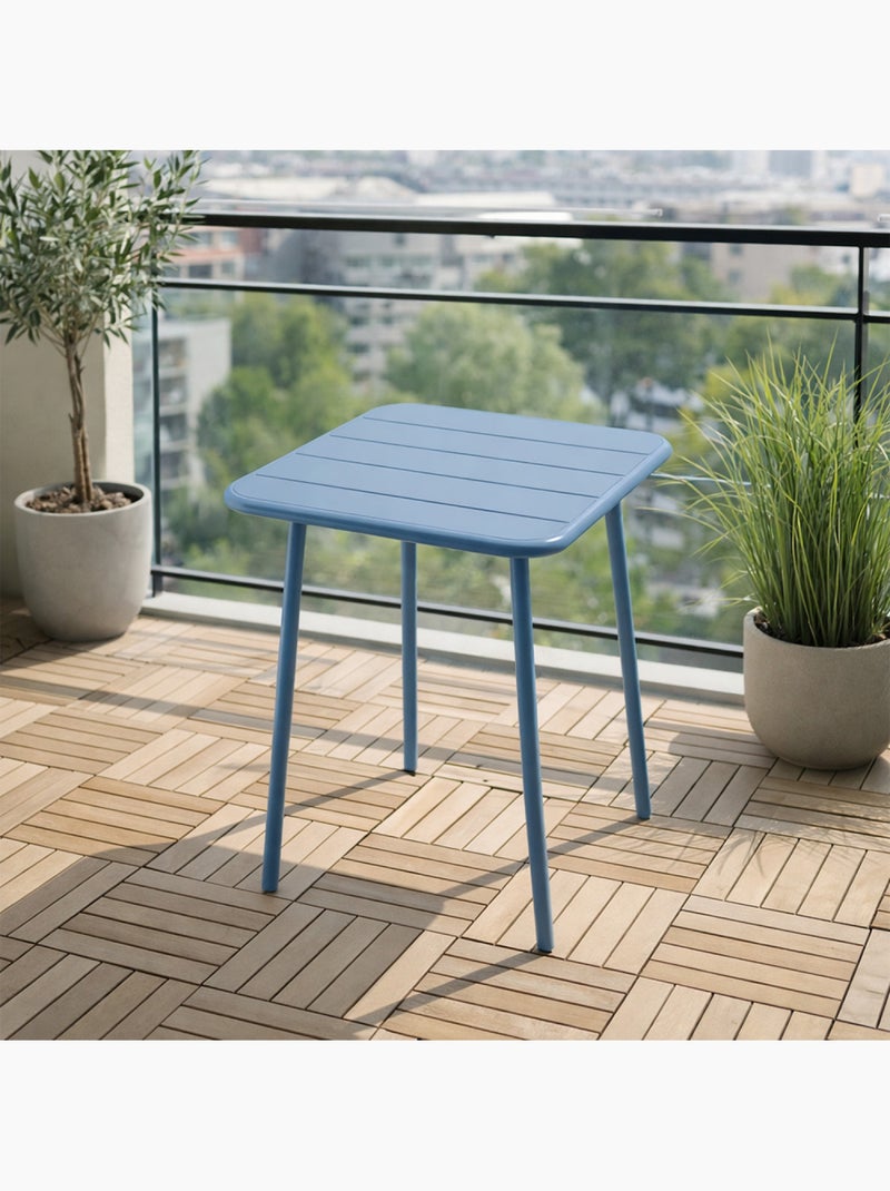 BERGAME Table carrée 2 places 50x50cm bleu Bleu - Kiabi