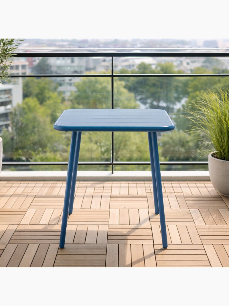 BERGAME Table carrée 2 places 50x50cm bleu Bleu - Kiabi