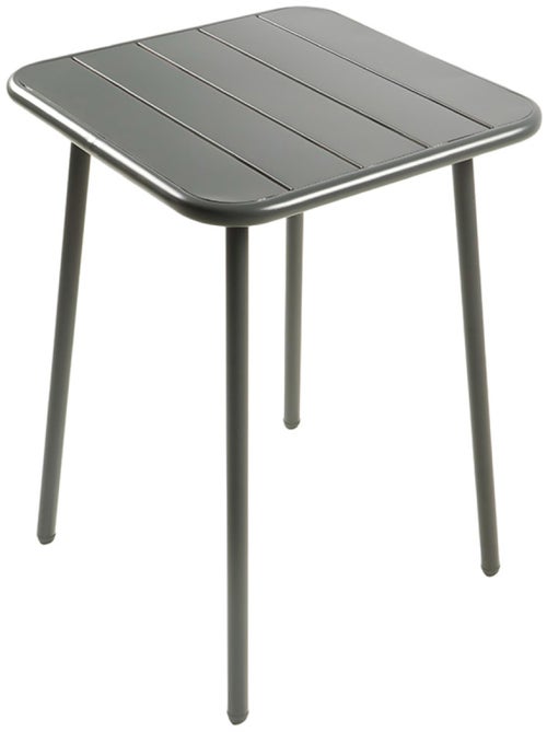BERGAME Table carrée 2 places 50x50cm gris foncé - Kiabi