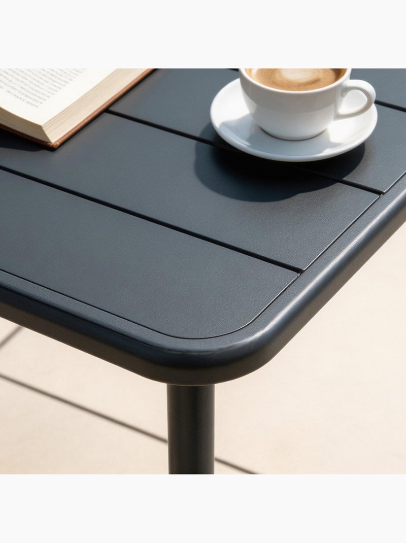 BERGAME Table carrée 2 places 50x50cm gris foncé Gris - Kiabi