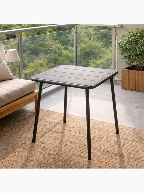 BERGAME Table carrée 2 places 50x50cm gris foncé - Kiabi