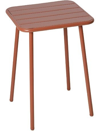 BERGAME Table carrée 2 places 50x50cm jaune