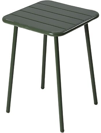 BERGAME Table carrée 2 places 50x50cm jaune