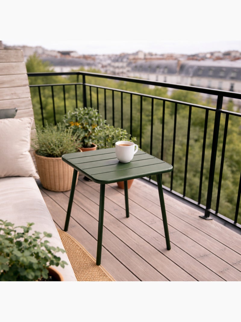 BERGAME Table carrée 2 places 50x50cm vert Vert - Kiabi