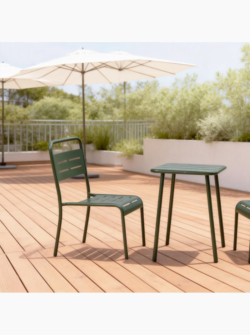 BERGAME Table carrée 2 places 50x50cm vert Vert - Kiabi