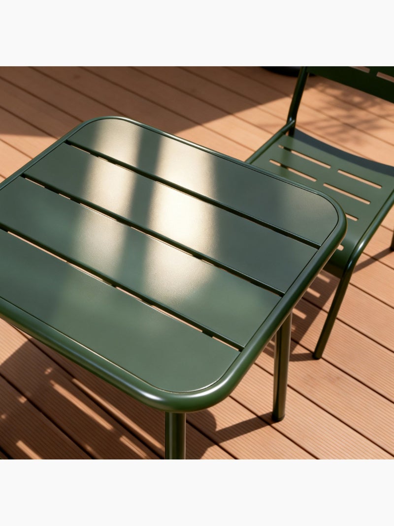 BERGAME Table carrée 2 places 50x50cm vert Vert - Kiabi