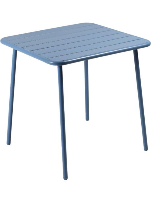 BERGAME Table carrée 4 places 70x70cm bleu - Kiabi