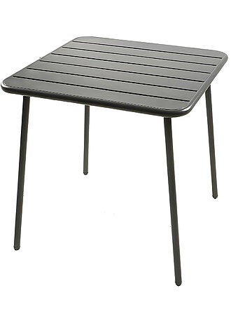 BERGAME Table carrée 4 places 70x70cm jaune