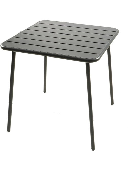 BERGAME Table carrée 4 places 70x70cm gris foncé - Kiabi BERGAME Table carrée 4 places 70x70cm gris foncé - Kiabi