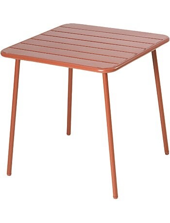 BERGAME Table carrée 4 places 70x70cm jaune