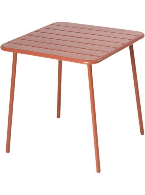 BERGAME Table carrée 4 places 70x70cm terracotta - Kiabi