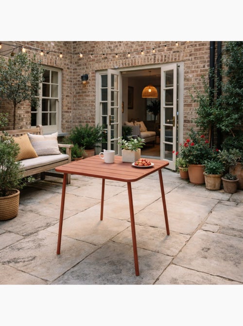 BERGAME Table carrée 4 places 70x70cm terracotta - Kiabi