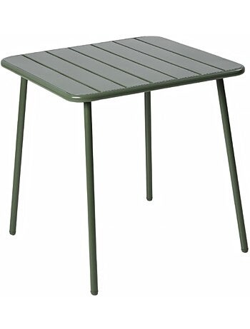 BERGAME Table carrée 4 places 70x70cm jaune