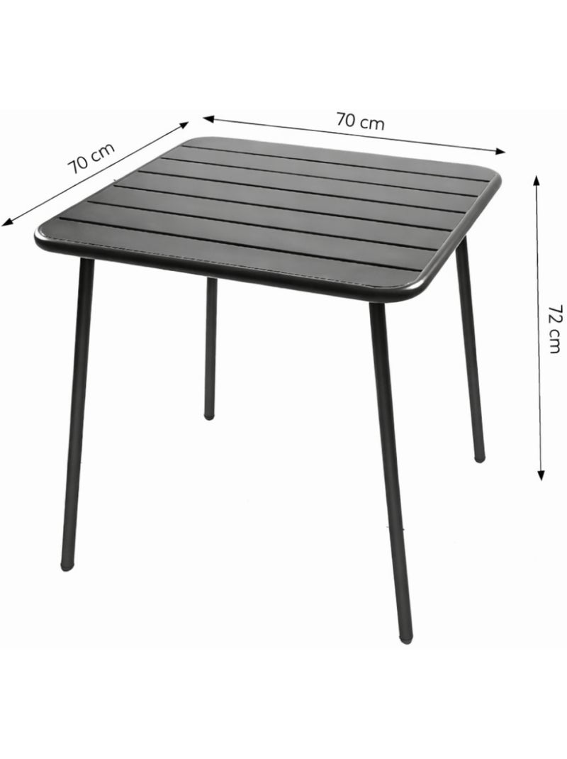 BERGAME Table carrée 4 places 70x70cm vert Vert - Kiabi
