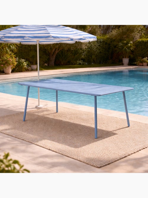 BERGAME Table de jardin 10-12 places 234cm bleue - Kiabi