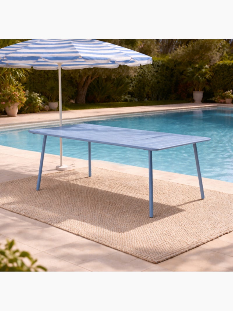 BERGAME Table de jardin 10-12 places 234cm bleue Bleu - Kiabi